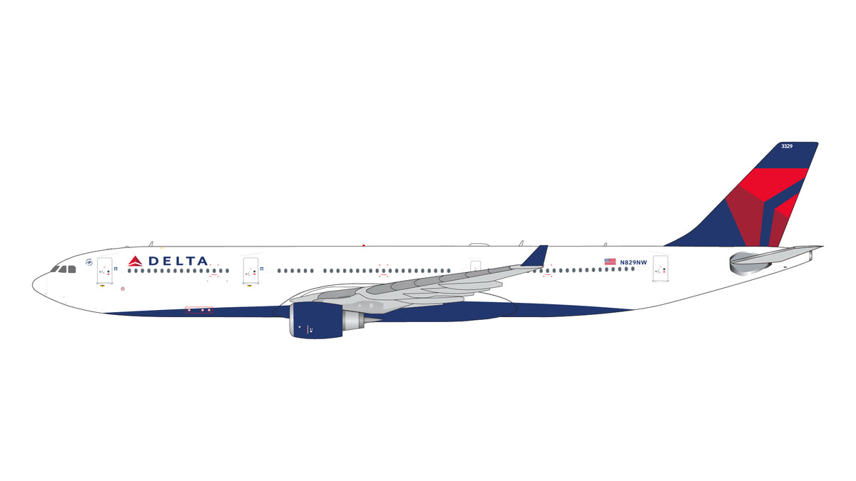 航空機・ヘリコプター Gemini Airbus A330-300 Delta Airlines October Release Gemini Jets Delta Airbus A330-300 N829NW