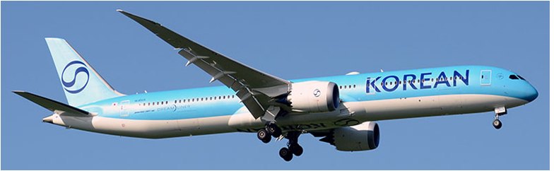 大韓航空　Korean Air Boeing 787-10 1/400 May 2025 Release AV400 Korean Air Boeing 787-10 Dreamliner “New