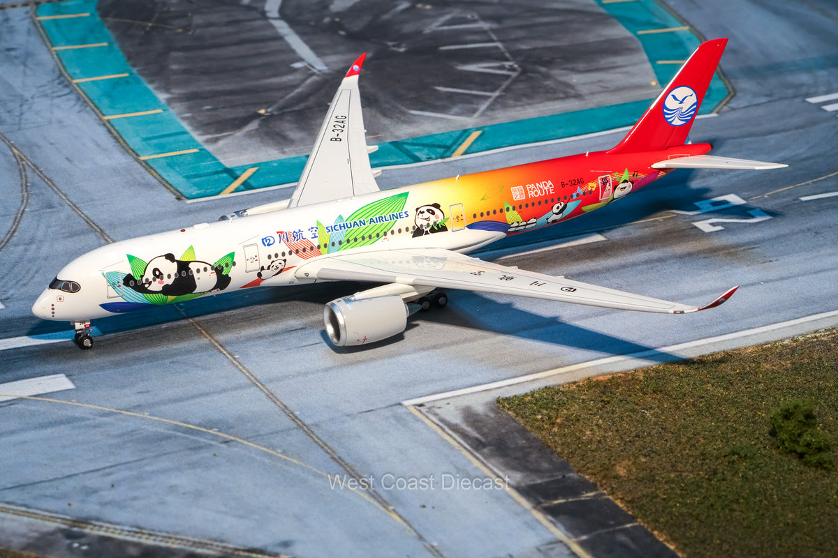 パンダモデル●新 Haian AIR LINE／ Airbus A350 11月発売 AV400 四川航空 エアバス A350-900 「パンダ塗装」 B-32AG