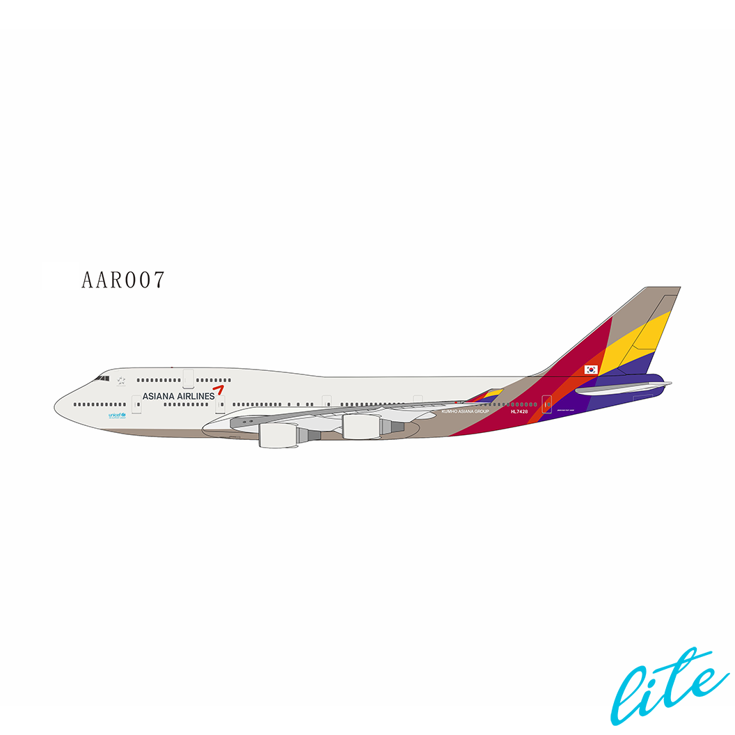 @新品@アシアナ航空B747-400 特別塗装ジェット1/400 ジェット 1 400（新品@アシアナ航空B747-400 特別塗装ジェット1