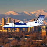 3D Design Deck 2026 United Airlines Bombardier Dash 8-Q200 "Tulip Livery" N445YV