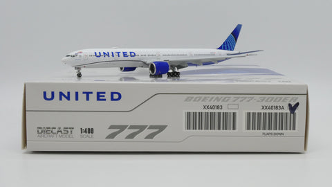 January Release JC Wings United Airlines Boeing 777-300ER "Evo Blue/Pride Livery/Flaps Down" N2749U - Pre Order