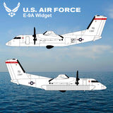 3D Design Deck 2026 USAF Bombardier Dash 8-Q100 (E-9) 84-0047 - 1/200