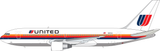 December 2025 Release V1 Models United Airlines Boeing 767-200ER "Saul Bass" N611UA
