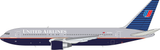 December 2025 Release V1 Models United Airlines Boeing 767-200ER "Battleship" N609UA