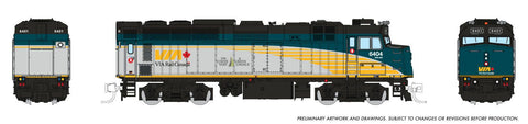 Rapido Trains N Rebuilt F40PH-2D (DC/DCC/Sound): VIA Rail - Renaissance - Pre Order