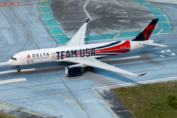 DELTA A350-900 TEAM USA デルタ航空 オリンピック NG Delta officially unveils new A350 with bold Team USA livery
