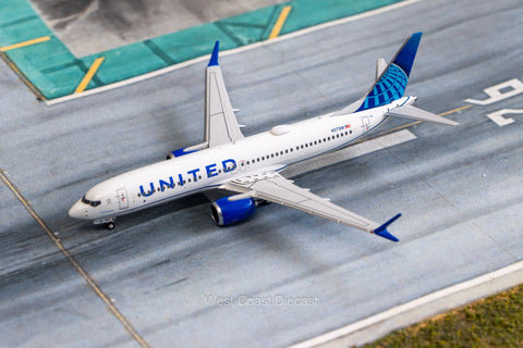 September Release NG Models United Airlines Boeing 737 MAX 8 “Evo Blue” N37318