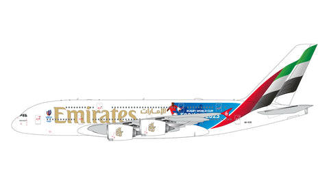 October Release Gemini Jets Emirates Airbus A380 “Rugby World Cup 2023” A6-EOE- Pre Order