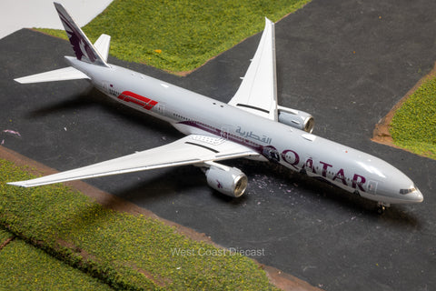 October Release Phoenix Models Qatar Airways Boeing 777-300ER  "F1 Livery" A7-BEL