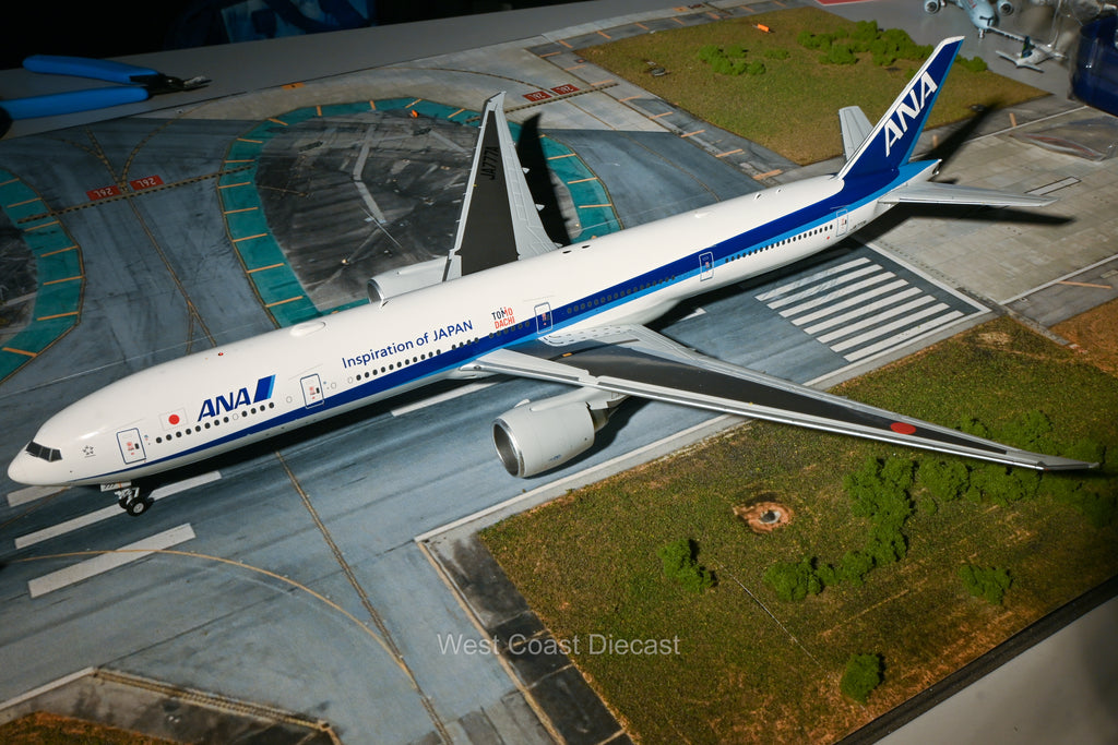 December Release JC Wings All Nippon Airways ANA Boeing 777-300ER “Tomorrow  Dachi Sticker” JA777A - 1/200