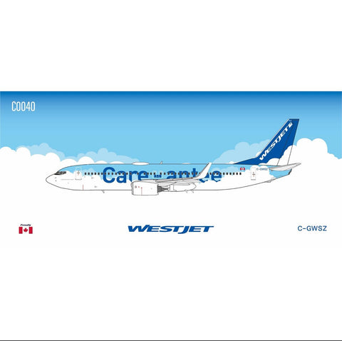 *Future Release* C Model WestJet Boeing 737-800 “Care-antee” C-GWSZ - Pre Order