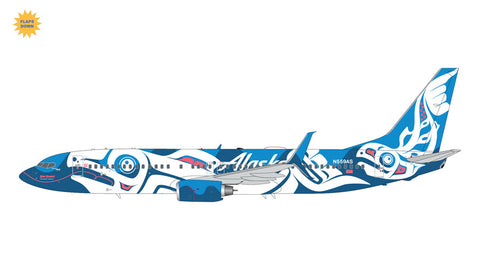 April Release Gemini Jets Alaska Airlines Boeing 737-800 “Salmon People/Flaps Down” N559AS - 1/200 - Pre Order