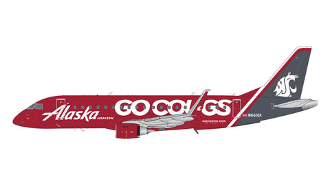 April Release Gemini Jets Alaska Airlines Embraer E175LR “Go Cougs” N661QX - 1/200 - Pre Order