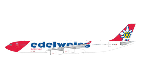 February 2025 Release Gemini Jets Edelweiss Air A340-300 HB-JMG - 1/200 - Pre Order