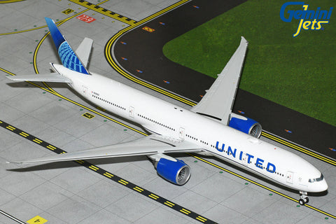 November Release Gemini Jets United Airlines Boeing 777-300ER “Evo Blue” N2352U - 1/200