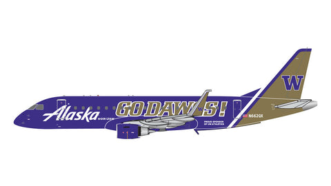 April Release Gemini Jets Alaska Airlines Embraer E175LR “Go Dawgs” N662QX - Pre Order