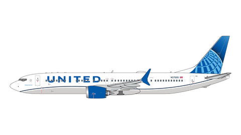 April Release Gemini Jets United Airlines Boeing 737 MAX 9 "Evo Blue" N37555 - Pre Order