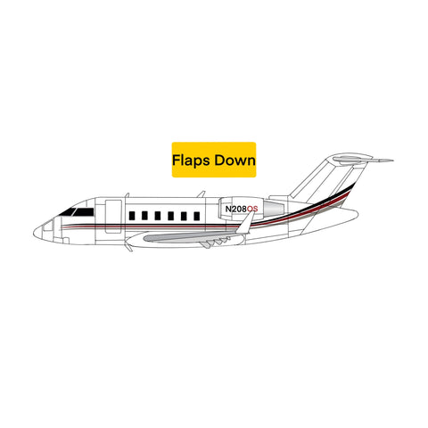3D Design Deck NetJets Bombardier Challenger 650 "Flaps Down" N208QS- Pre Order