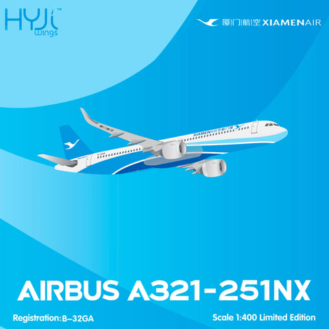 June Release 2025 HYJL Wings Xiamen Air Airbus A321-251neo B-32AG - Pre Order