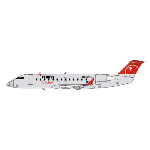 June 2025 Release 3D Design Deck Northwest Airlink Bombardier CRJ-200 N602XJ - Pre Order