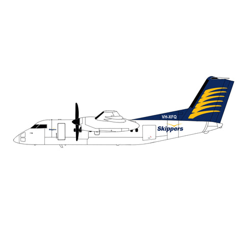 June 2025 Release 3D Design Deck Skippers Aviation Bombardier Dash 8-Q100 VH-XFQ - 1/200 - Pre Order