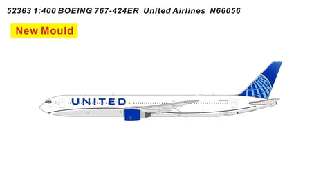 September Release Panda Models United Airlines Boeing 767-400ER “Evo Blue” N66056 - Pre Order