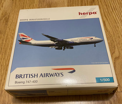 Herpa British Airways Boeing 747-400 “Union Flag” - 1/500