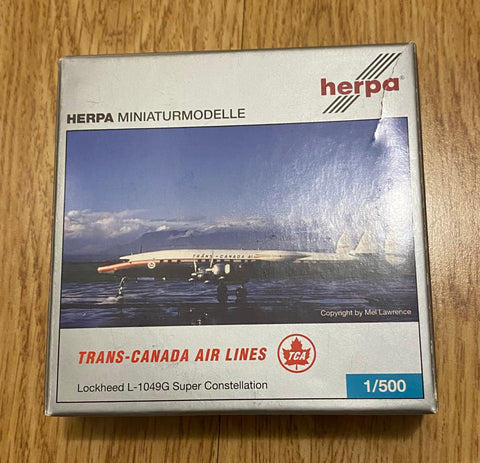 Herpa Trans Canada Airlines Lockheed L-1049G Super Constellation "1960s Colours" CF-TGE - 1/500